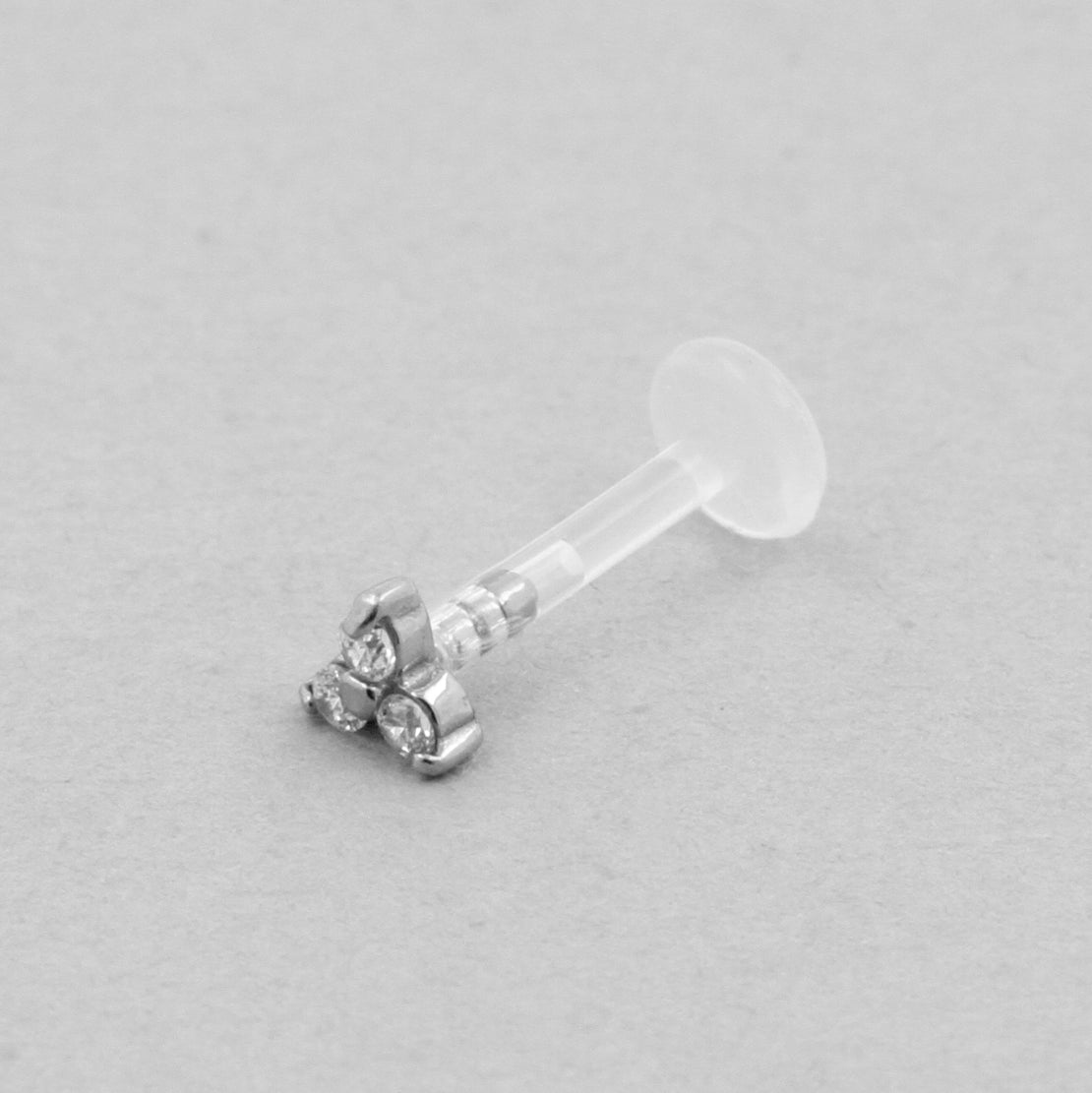 Bioplast Jewelled Labret - 3,5mm Trinity Zirconia