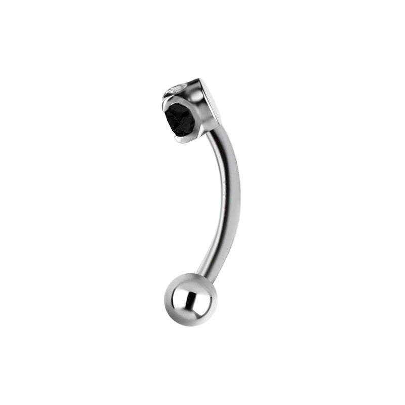 Titanium Zirconia Rook Piercing Silver