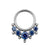 Titanium Zirconia Cluster Click Ring Royal Blue
