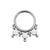 Titanium Zirconia Cluster Click Ring Clear