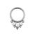 Titanium Zirconia Cluster Click Ring Clear