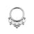 Titanium Zirconia Cluster Click Ring Clear