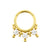 Titanium Zirconia Cluster Click Ring Clear