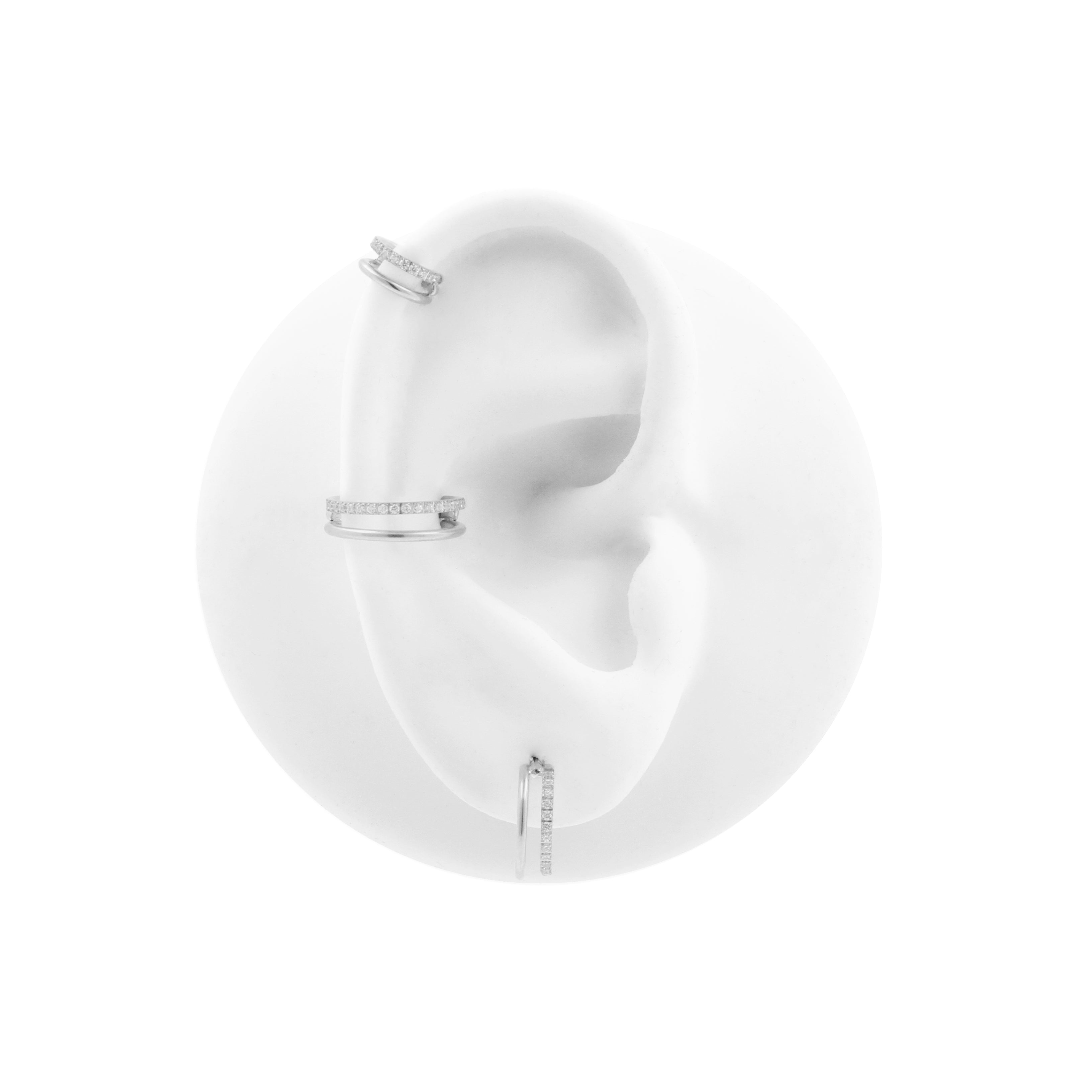 Titanium Double Click Ring Silver