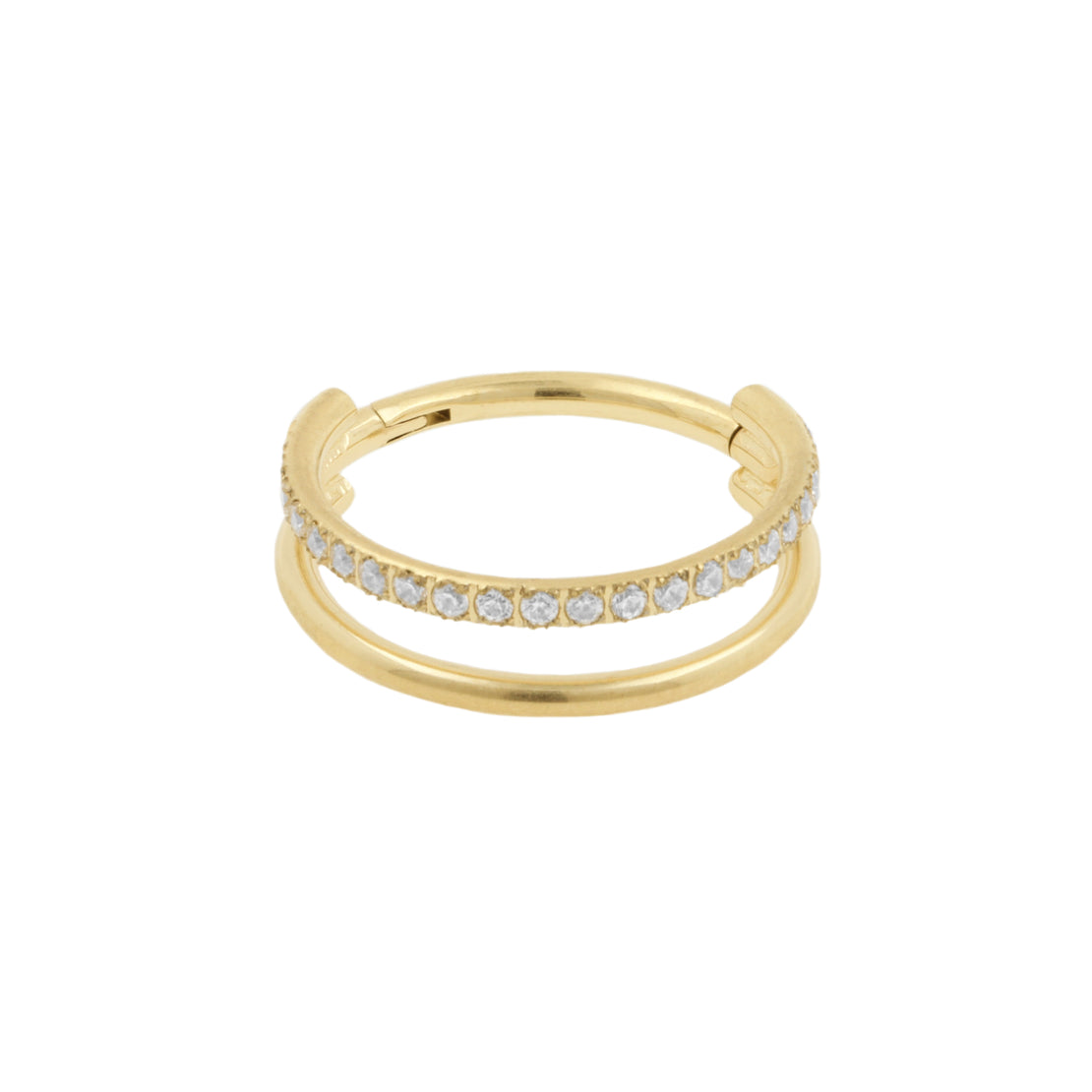 Titanium Double Click Ring Gold