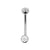 Titanium Jewelled L-Banana Silver