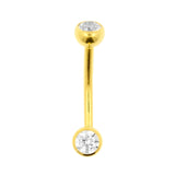 Titanium Jewelled L-Banana Gold