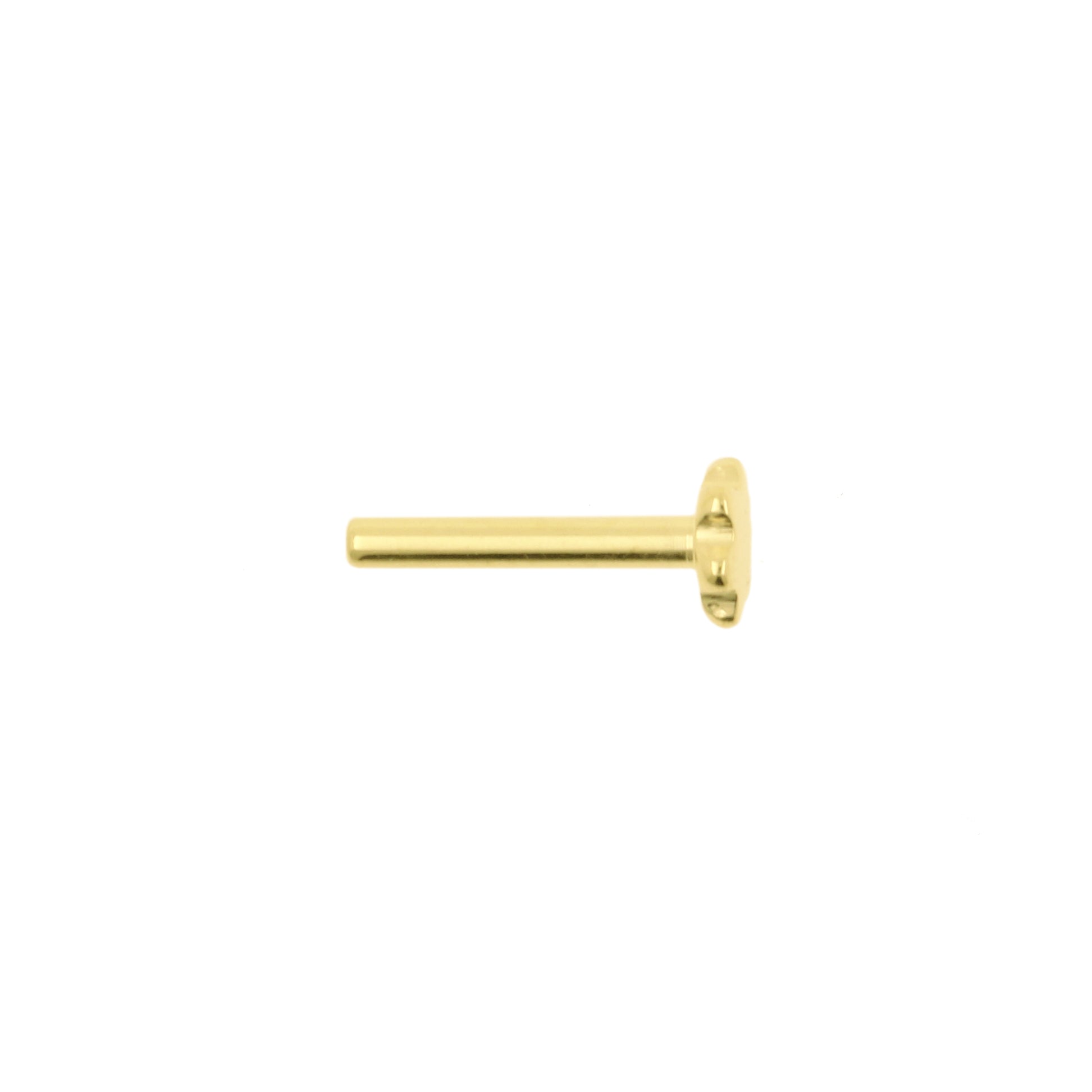 Titanium Flower Flatback Stud Gold