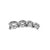Nickel-Free Stainless Steel Zirconia Curve Links - Silver
