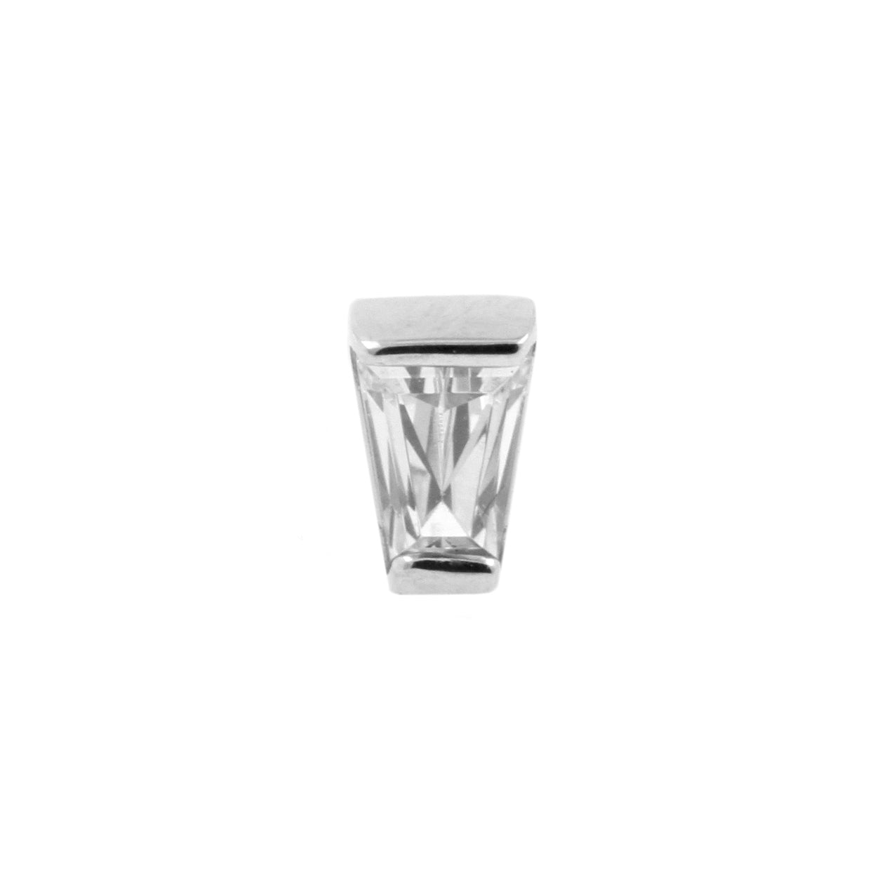 Nickel-Free Stainless Steel Zirconia Trapezoid - Silver