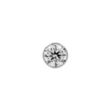 Titanium Half Dome With Zirconia Silver