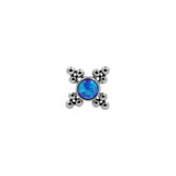 Titanium Opal Cluster - Sapphire Blue Opal