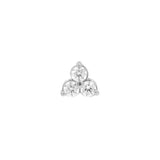 Nickel-Free Stainless Steel Trinity Set With Clear Zirconia Silver