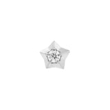 Nickel-Free Stainless Steel Threadless Top With Zirconia - Star Silver