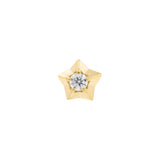 Nickel-Free Stainless Steel Threadless Top With Zirconia - Star Gold