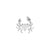 Nickel-Free Stainless Steel Threadless Top With Zirconia - Crab Silver