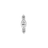 Nickel-Free Stainless Steel Marquise Cluster Attachment - Silver