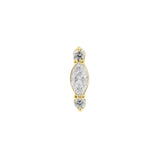Nickel-Free Stainless Steel Marquise Cluster Attachment - Gold