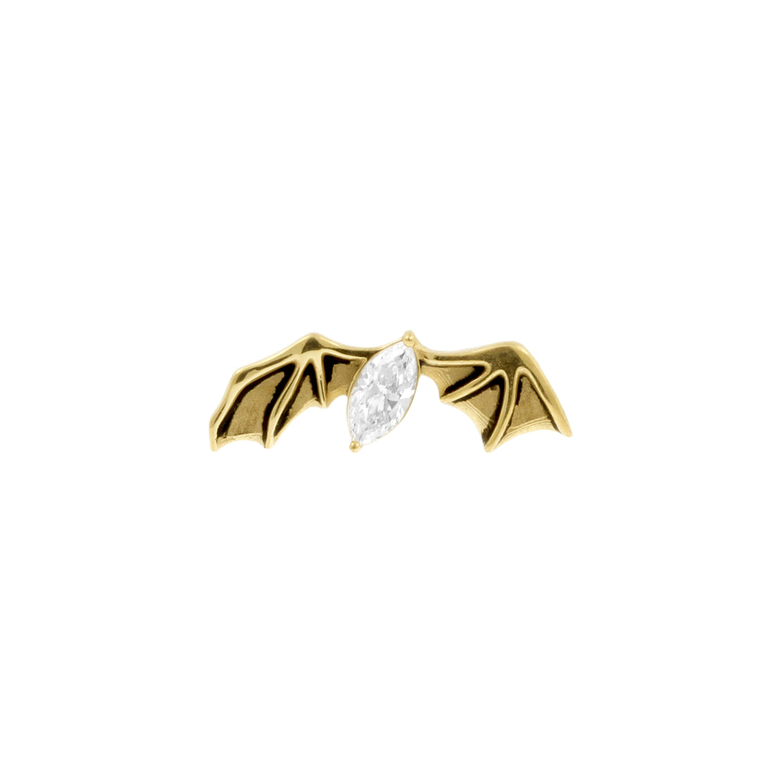 Nikkelvrij Staal - Zirkonia Bat Wings - Goud