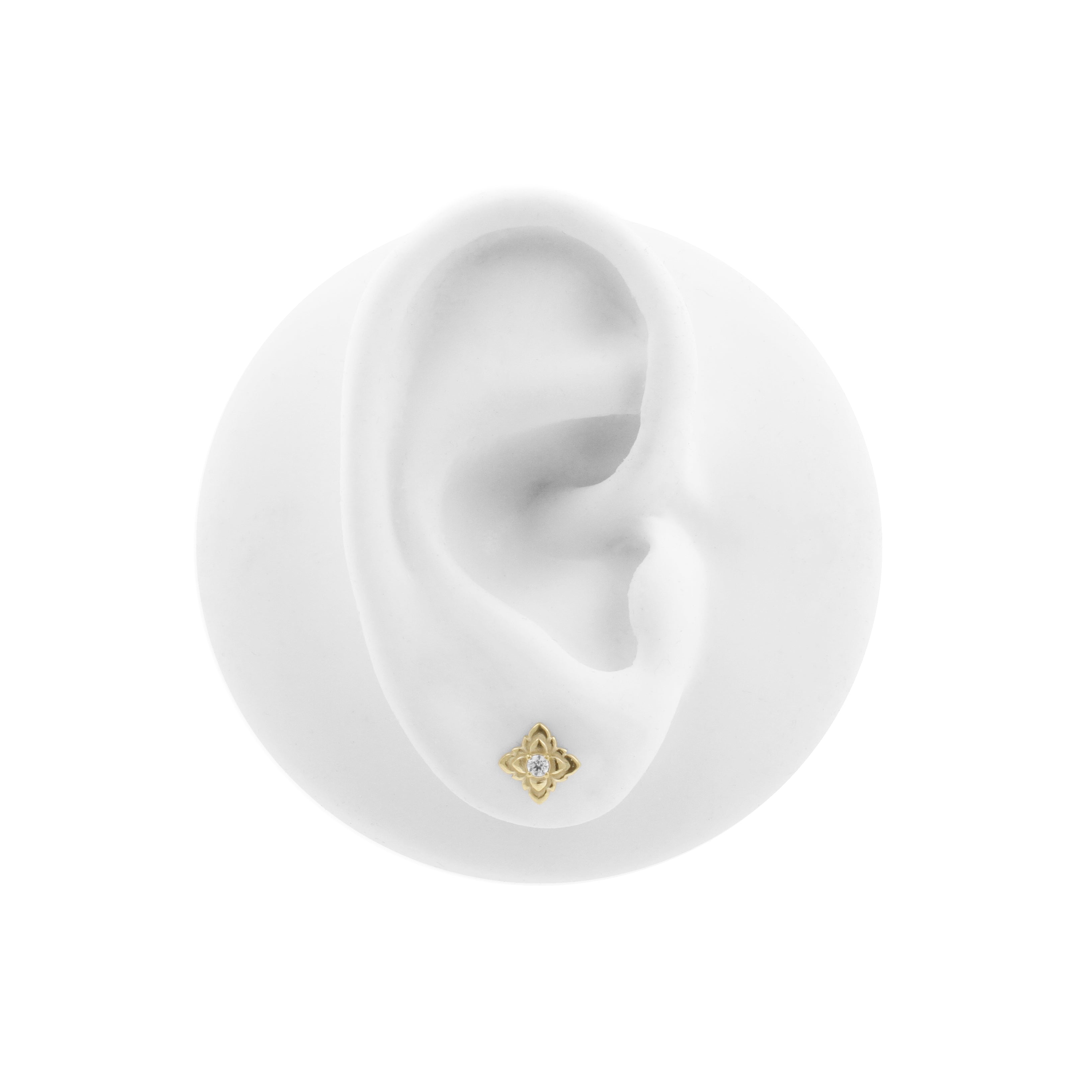 Nickel-Free Stainless Steel - Zirconia Vintage Star - Gold