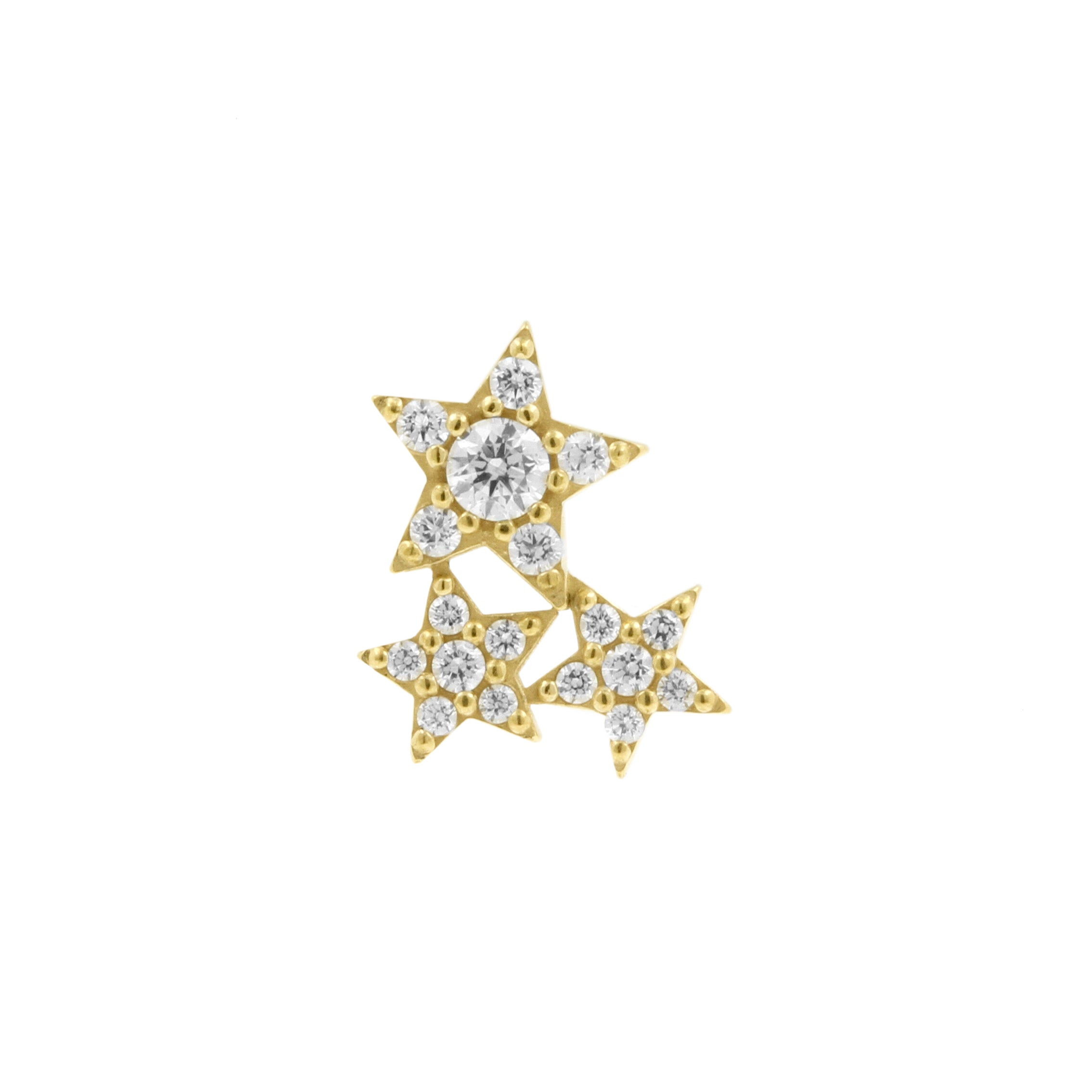 Nickel-Free Stainless Steel - Zirconia Stars - Gold