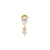 Nickel-Free Stainless Steel - Zirconia Teardrop Dangle - Gold