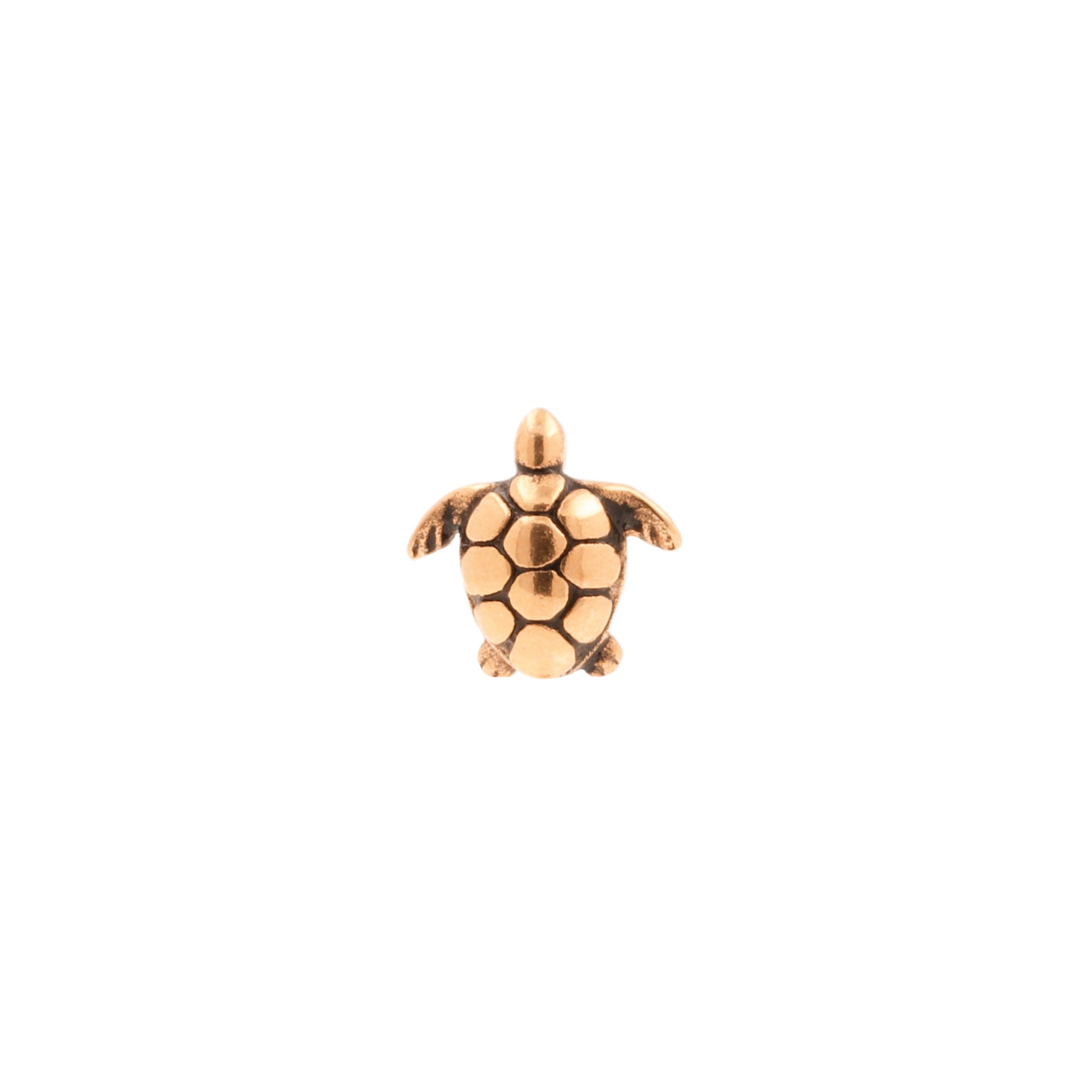Surgical Steel Turtle Top - Rose Gold