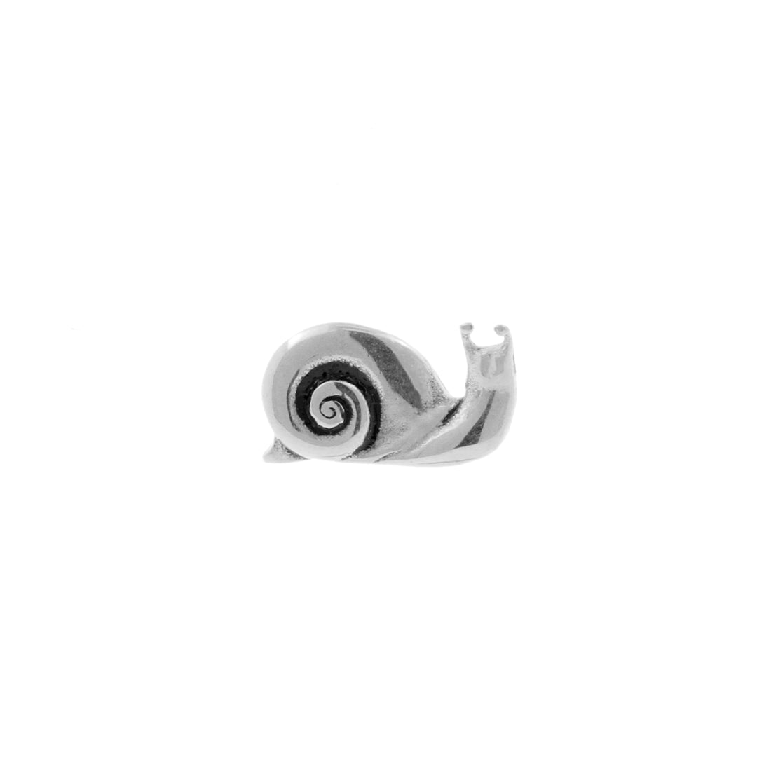 Surgical Steel Snail Top - Silver