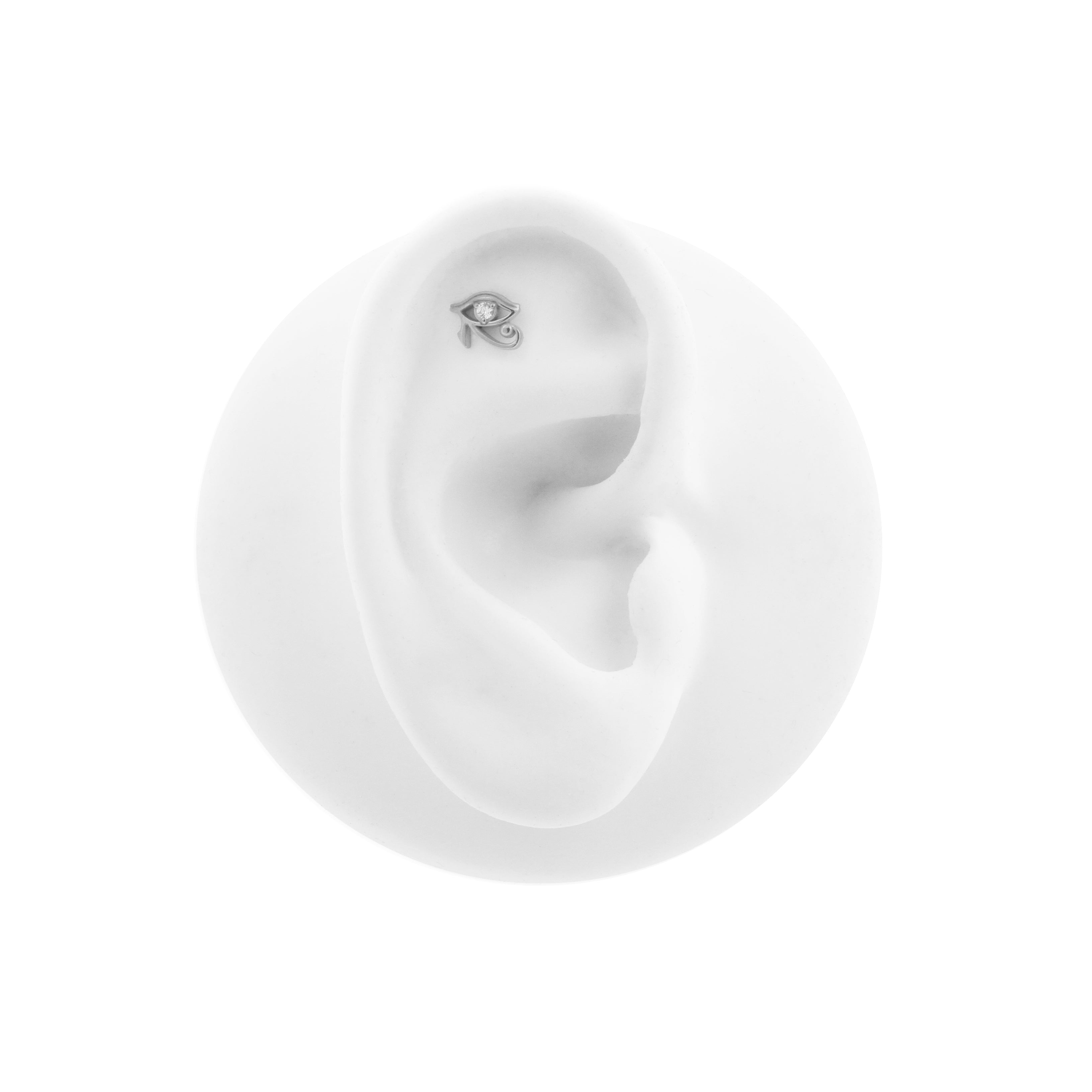 Surgical Steel Eye of Horus Top - Silver