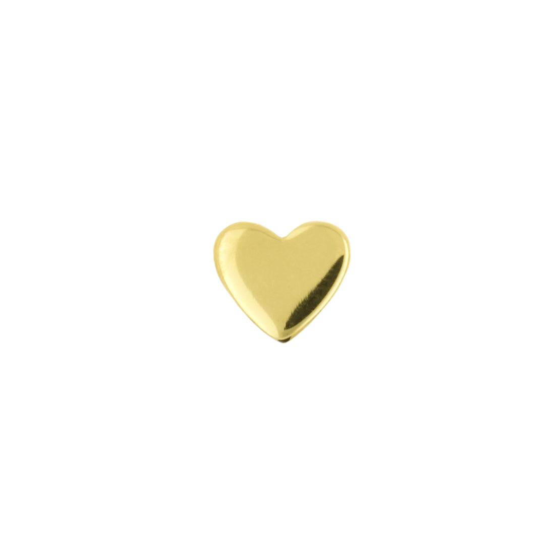 Titanium Threadless Top - Heart Gold