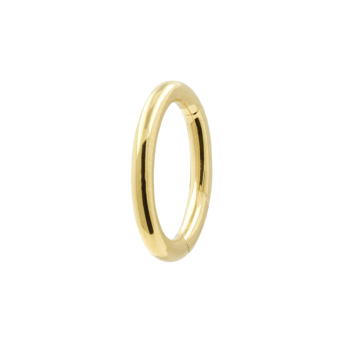 Ovaler Bauchnabel-Clicker aus 18 Karat Gold
