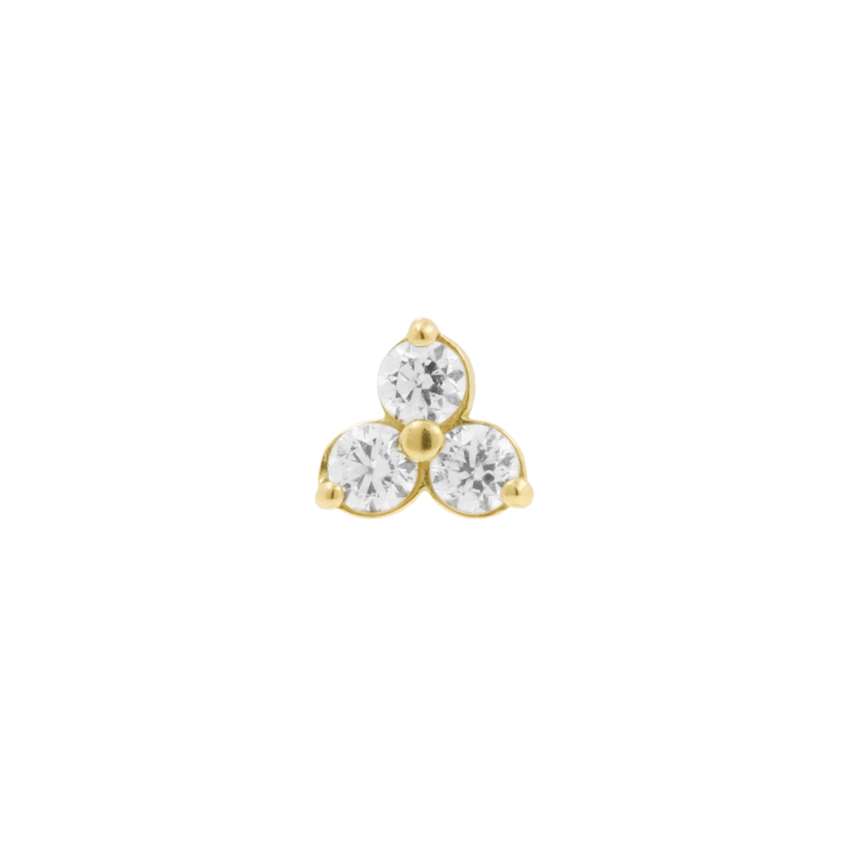 18 Karat Gold Zirconia Trinity