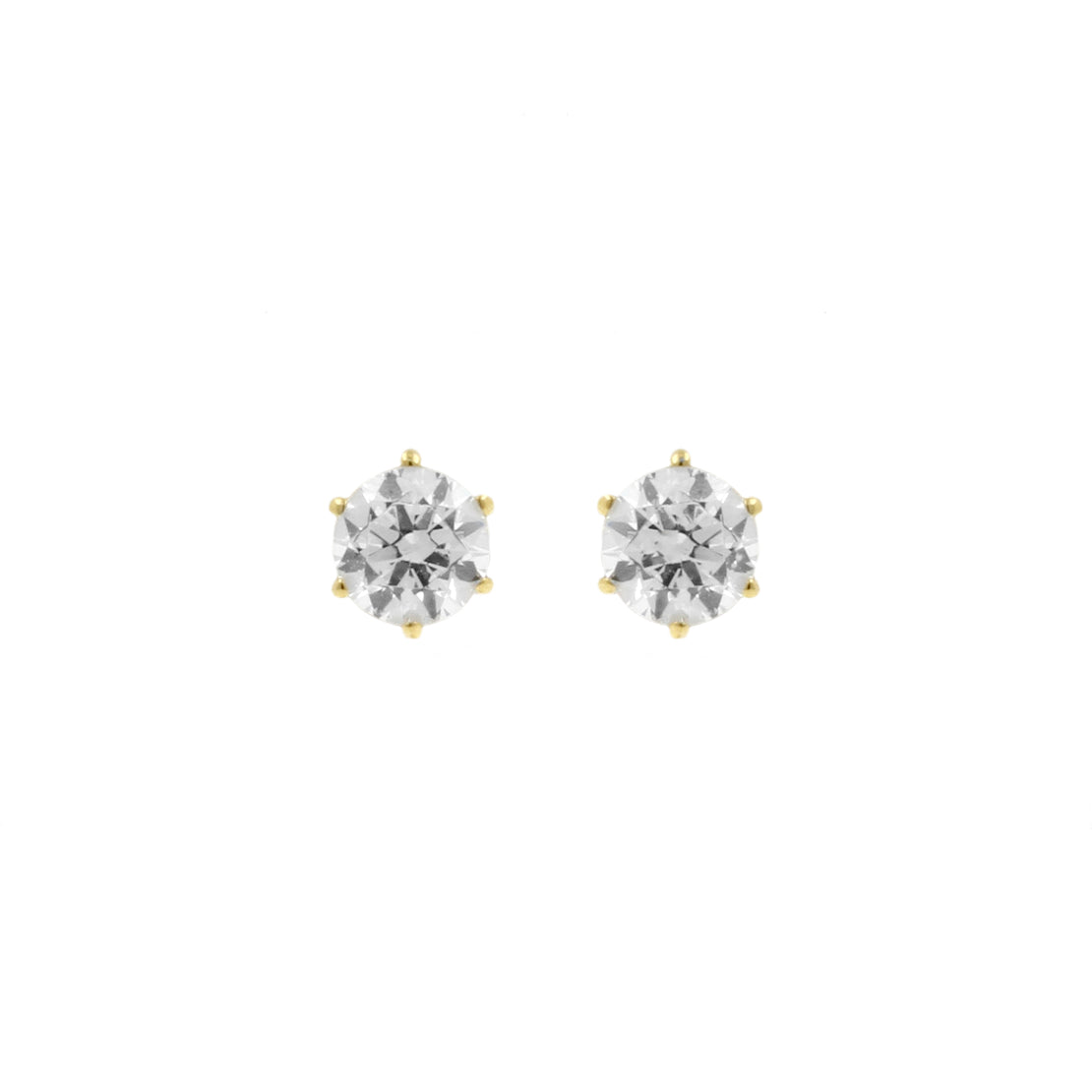 18 Karat Gold Ear Stud With Premium Zirconia