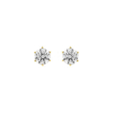 18 Karat Gold Ear Stud With Premium Zirconia