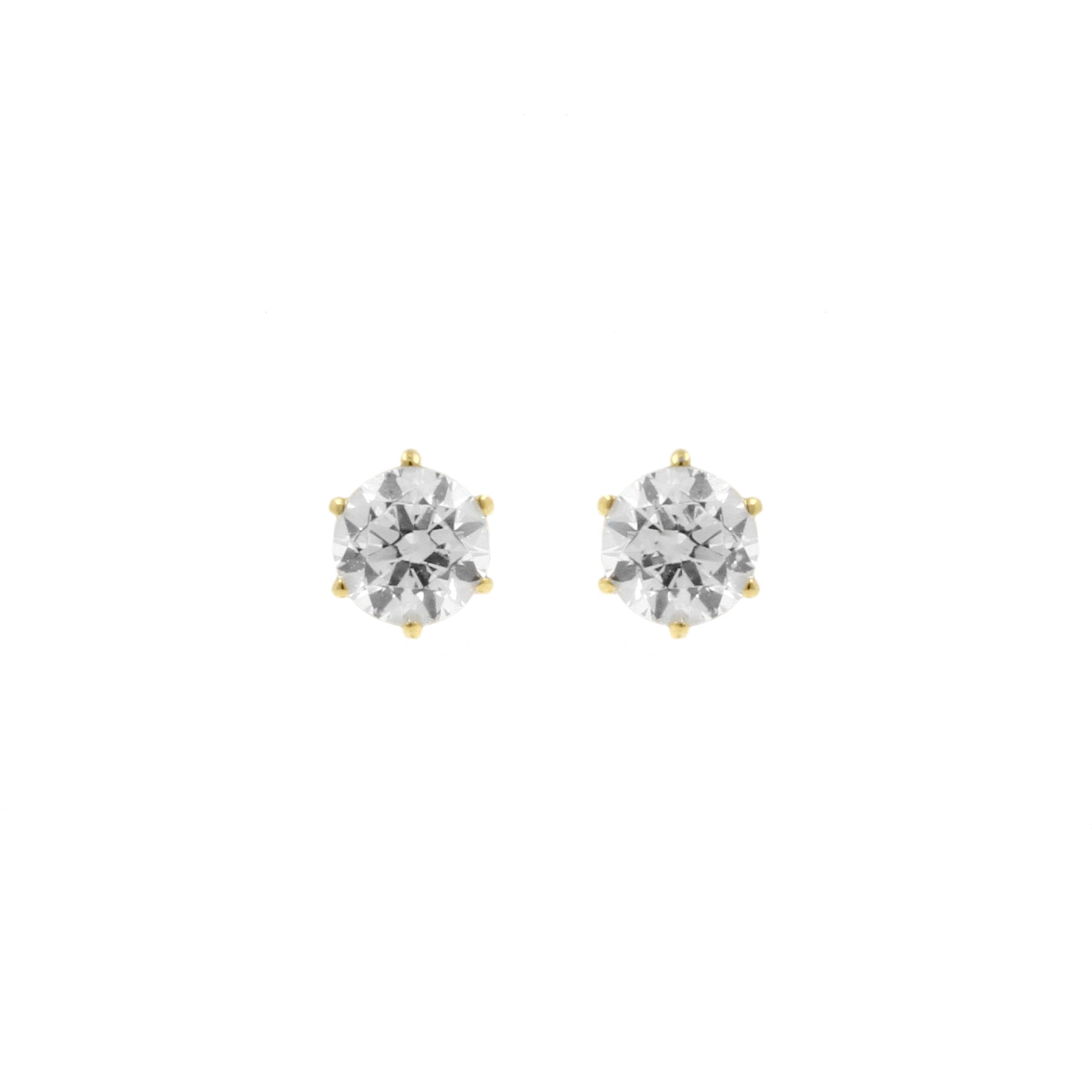 18 Karat Gold Ear Stud With Premium Zirconia