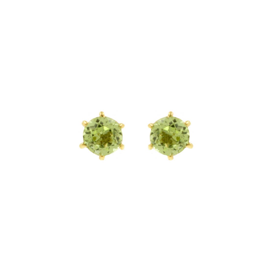 18 Karat Gold Ear Stud With Peridot