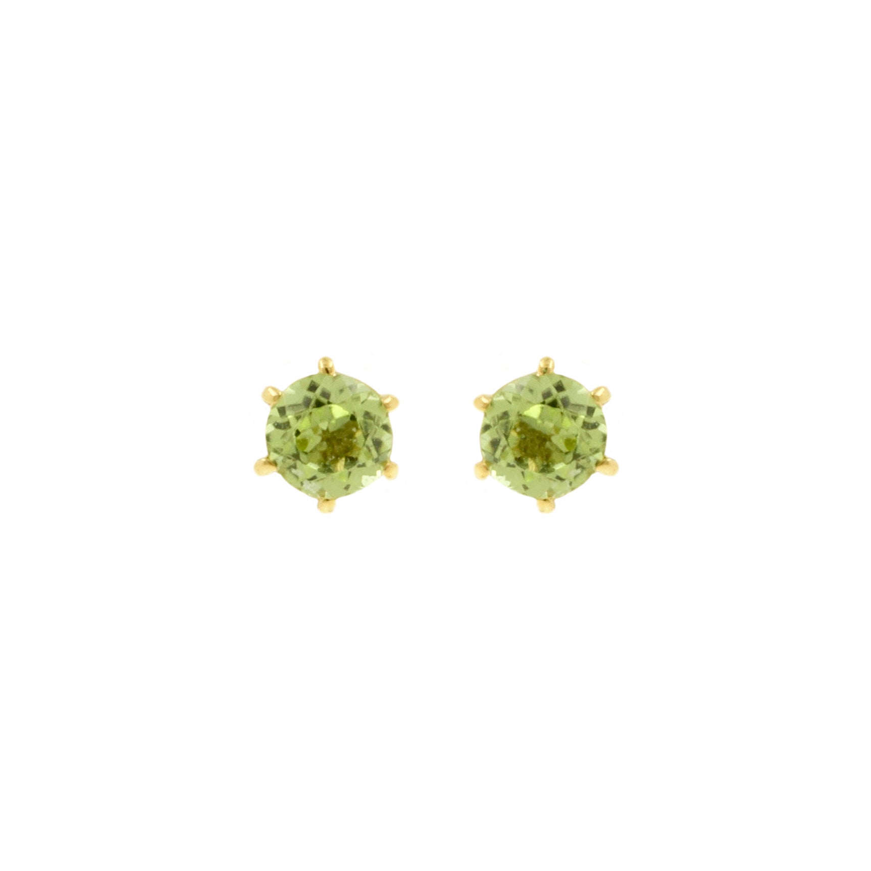 18 Karat Gold Ear Stud With Peridot