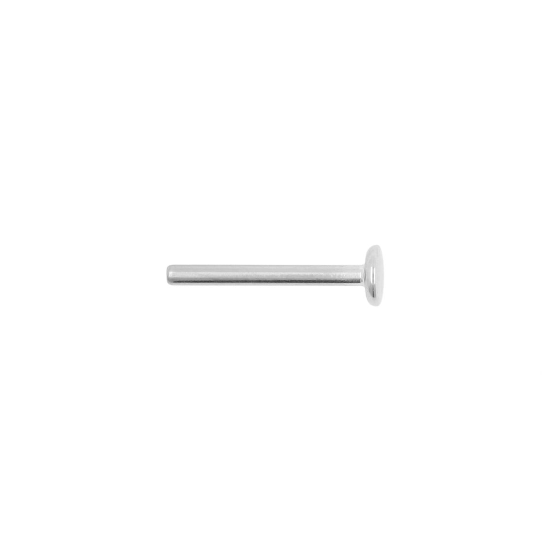 Titanium Flatback Stud Silver