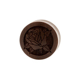 Wood Rose Plugs - Sawo Wood Red Brown