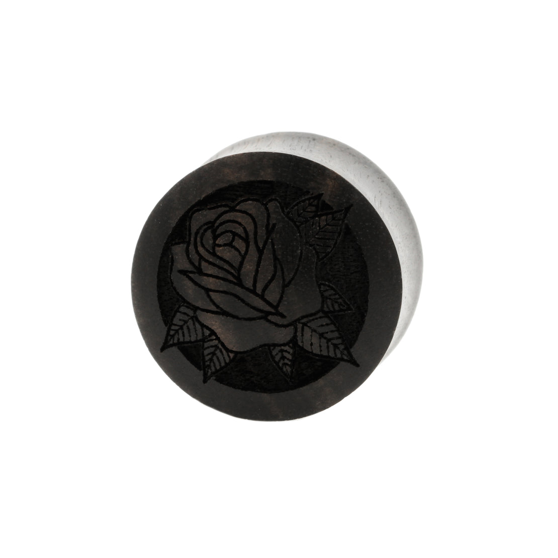 Wood Rose Plugs - Areng Wood Black