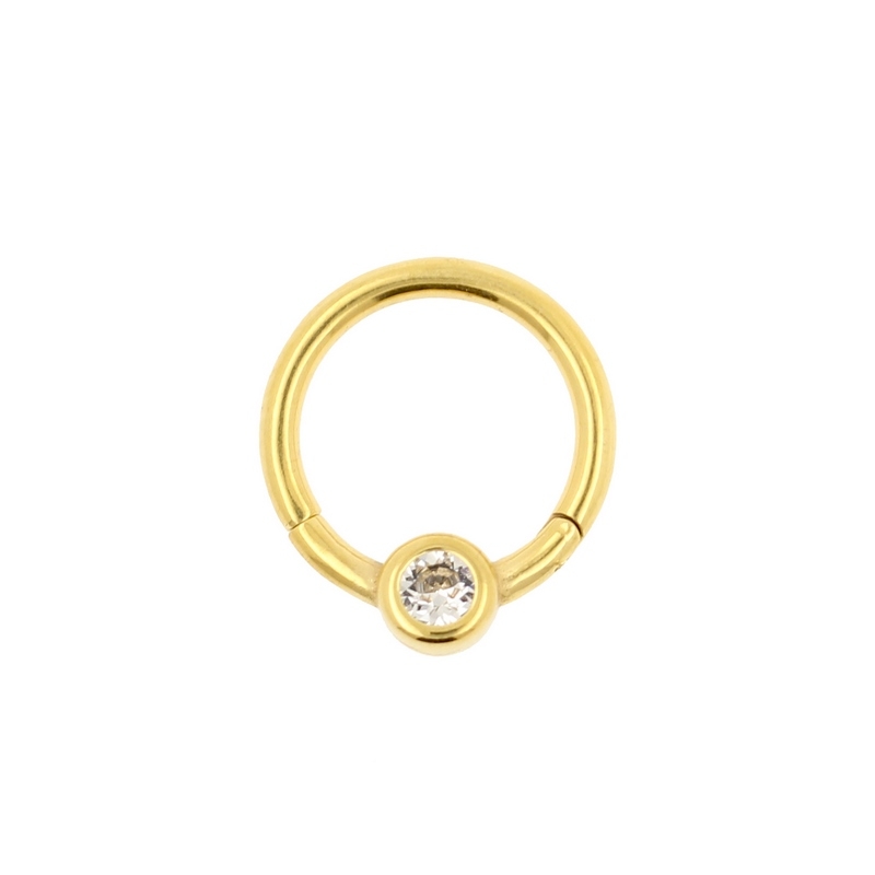 Jewelled Smile Click Ring