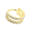 Gold Click Ring Set With Zirconia - Double