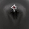 Zirconia Belly Ring Clicker - Flower