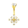 Belly Ring Zirconia Trapezoid Cluster