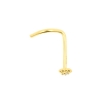 Gold Nose Stud With Zirconia - Flower
