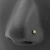 Gold Nose Stud With Gems - Flower