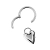 Click Ring Charm Nickel-free - Heart