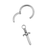 Click Ring Charm Nickle-free - Dagger