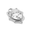 Click Ring Charm Nickle-free - Zirconia Leaf