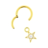 Click Ring Charm Nickle-free - Zirconia Star